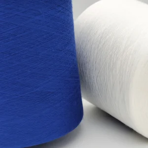 Sợi bamboo fiber màu xanh và trắng Sợi bamboo fiber màu xanh và trắng cho sản xuất vải