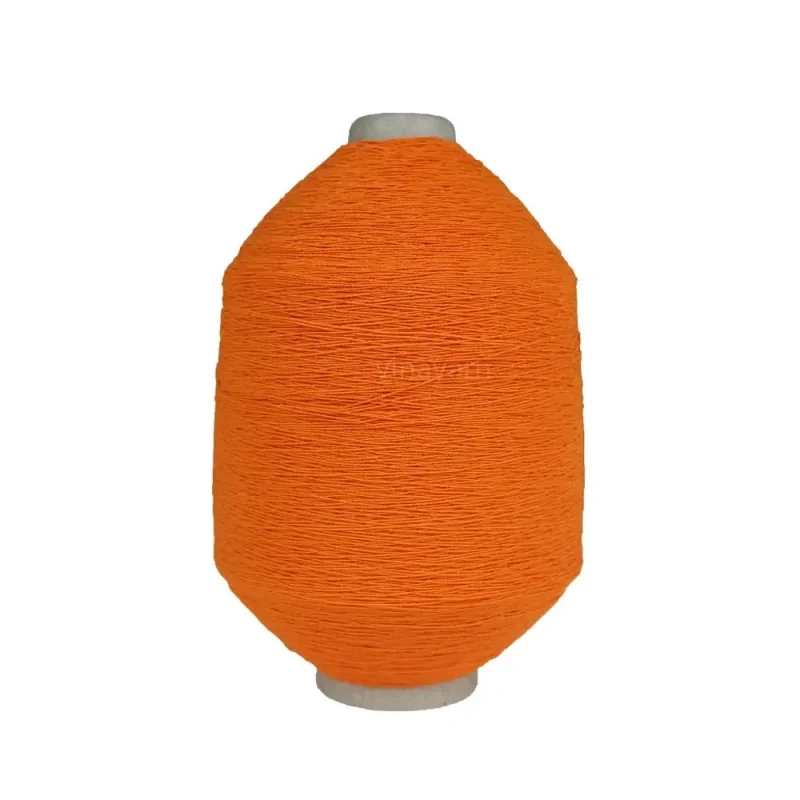 Sợi cao su latex bọc kép polyester màu cam Sợi cao su latex bọc kép polyester màu cam cho dệt vớ