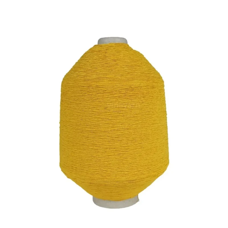 Sợi cao su latex bọc kép polyester màu vàng Sợi cao su latex bọc kép polyester màu vàng 100#7575