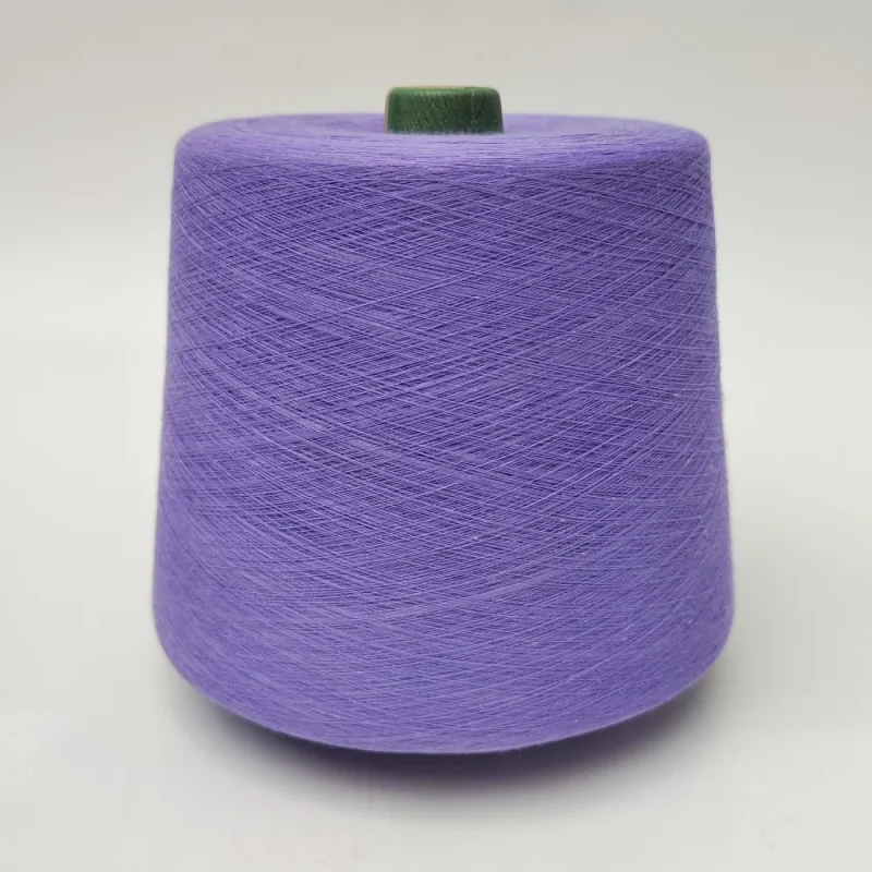 Sợi cotton hữu cơ chải kỹ 30s màu tím Sợi cotton hữu cơ chải kỹ 30s màu tím dạng cuộn