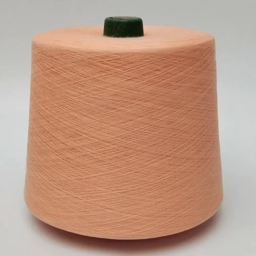 Sợi cotton nhuộm cone Ne 30s-40s Cone sợi cotton nhuộm 100% màu cam salmon Ne 30s-40s dùng cho dệt tất và dệt kim