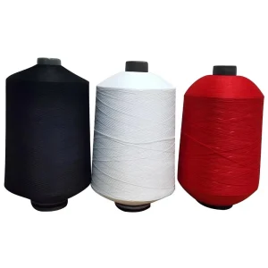Sợi DTY polyester 300D/96F màu đen trắng đỏ cho sản xuất tất