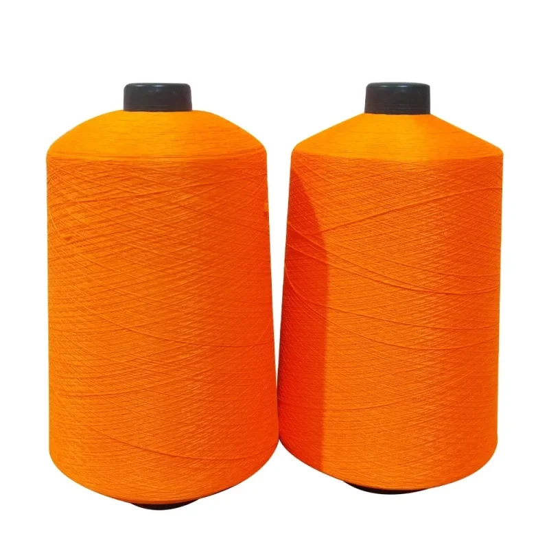 Sợi polyester co giãn cao 300D/96F màu cam cho dệt tất