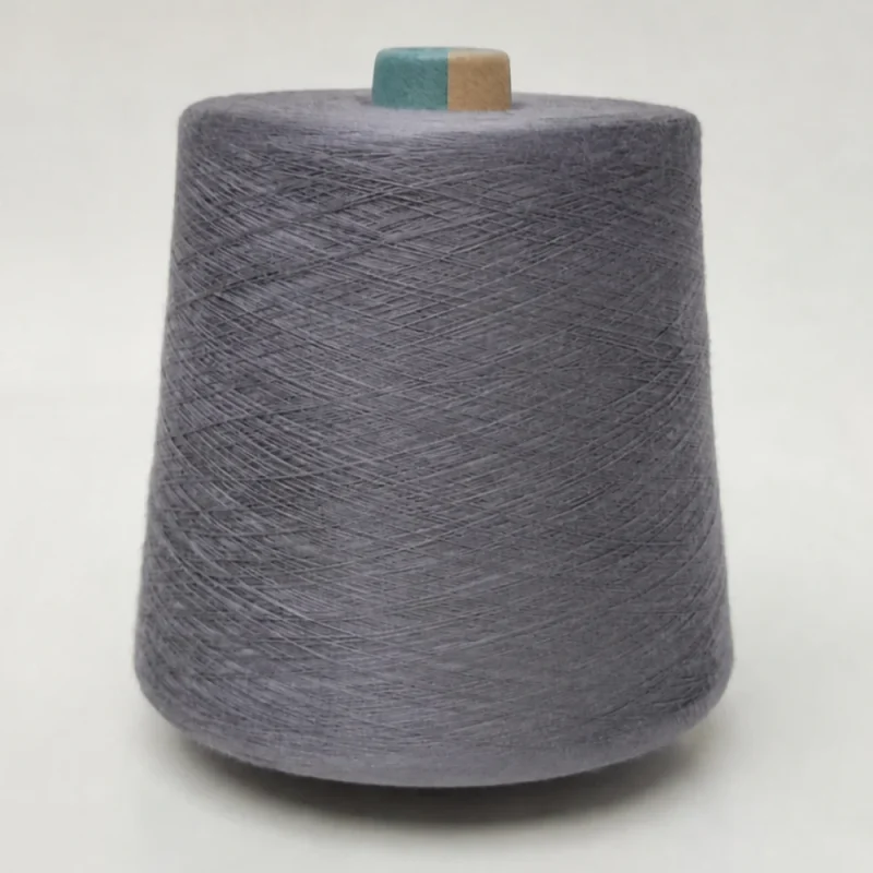Cuộn sợi xơ tre màu xám dạng cone Cuộn sợi xơ tre màu xám dạng cone spun yarn