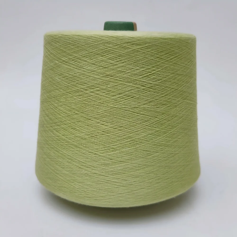 Cận cảnh cấu trúc sợi đơn cotton Ne 21s/1 dệt kim đều đặn không xù lông