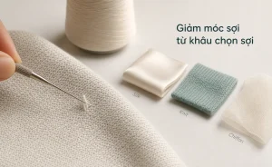 Vải bị móc sợi trên mẫu dệt kim và cách giảm lỗi từ khâu chọn sợi