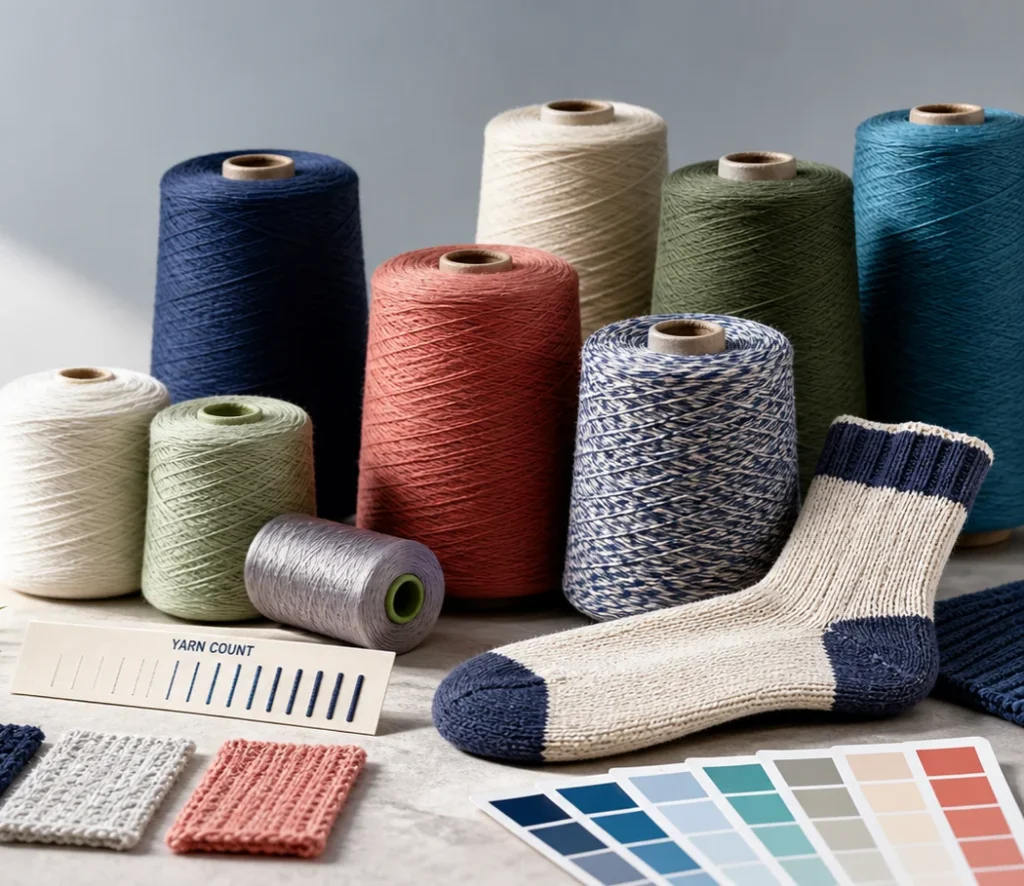 Cách chọn sợi dệt tất theo chi số, chất liệu và màu sắc