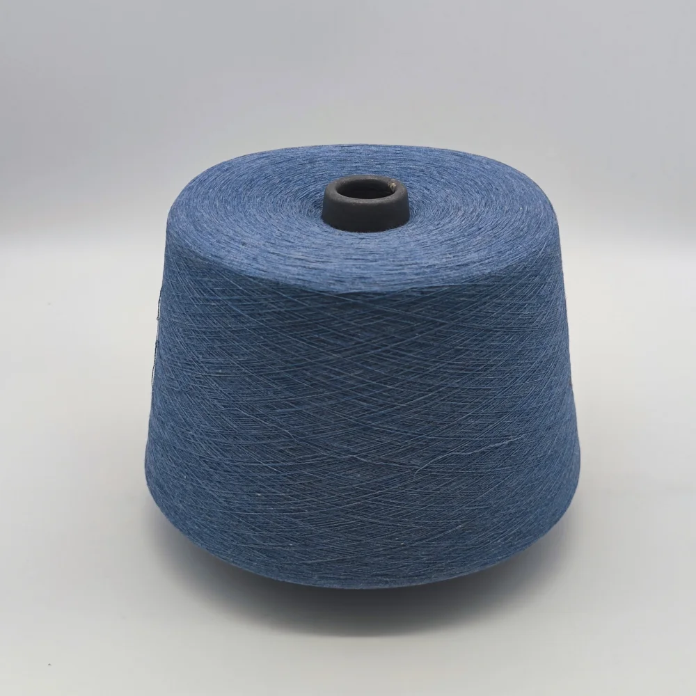 Cuộn sợi melange xanh ring spun Ne8-Ne30