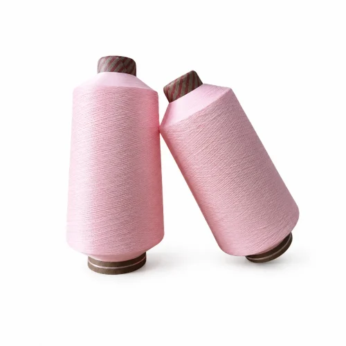 Soi DTY polyester dope dyed 75D/36F/2 mau hong nhat Soi DTY polyester nhuom dope dyed 75D/36F/2 mau hong nhat cho tat va det kim