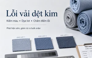Kiểm màu dye lot và chấm điểm lỗi vải dệt kim bằng grey scale