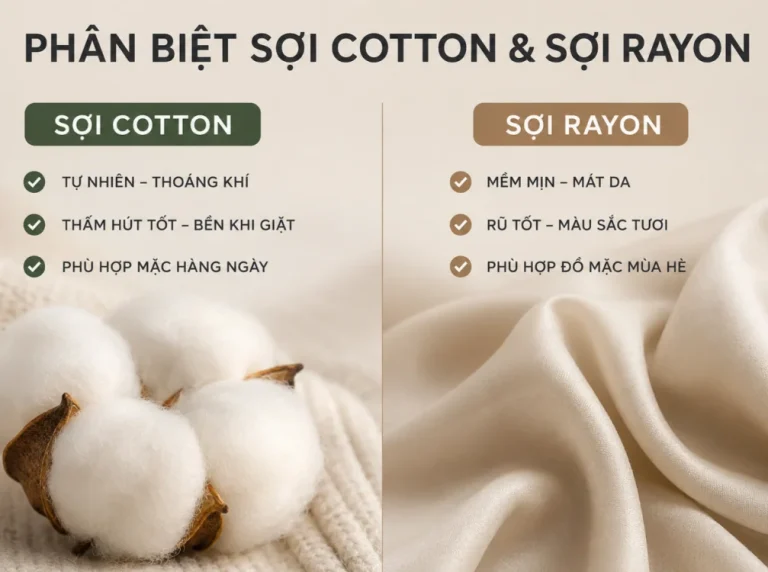 Phân biệt sợi cotton và sợi rayon cho dệt kim