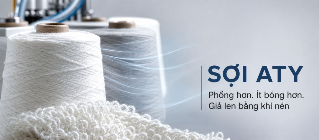 Sợi ATY air textured yarn có độ phồng và bề mặt ít bóng