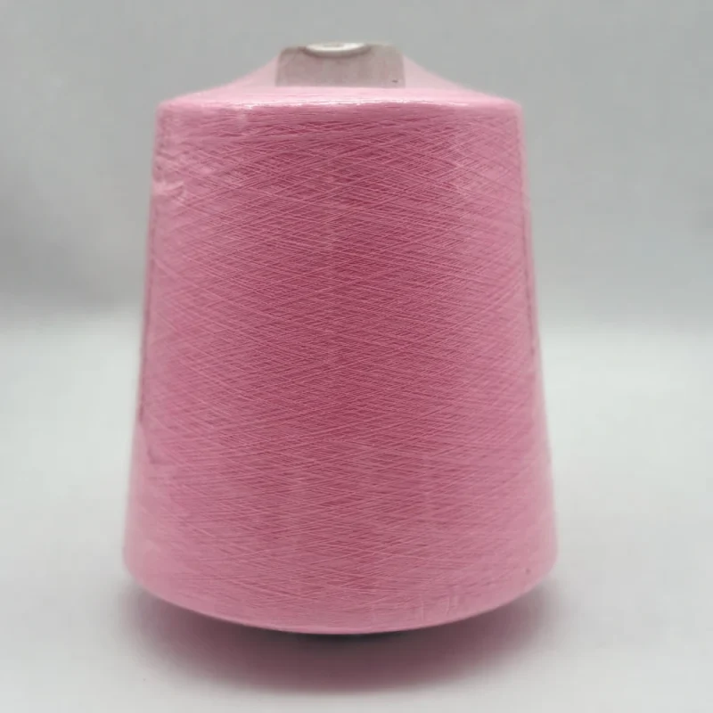 Cận cảnh sợi cotton combed 32/1 Cận cảnh sợi cotton combed 32/1 màu hồng cho dệt kim