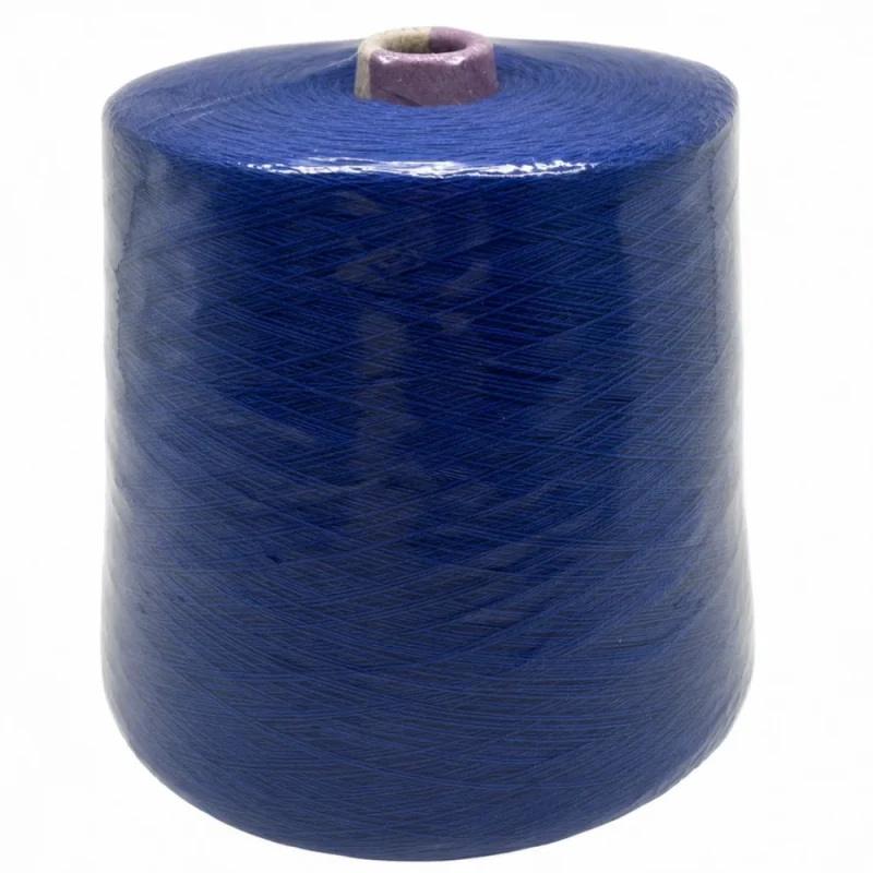 Cuộn sợi cotton mercerized màu xanh Cuộn sợi cotton mercerized màu xanh dạng côn cho dệt kim