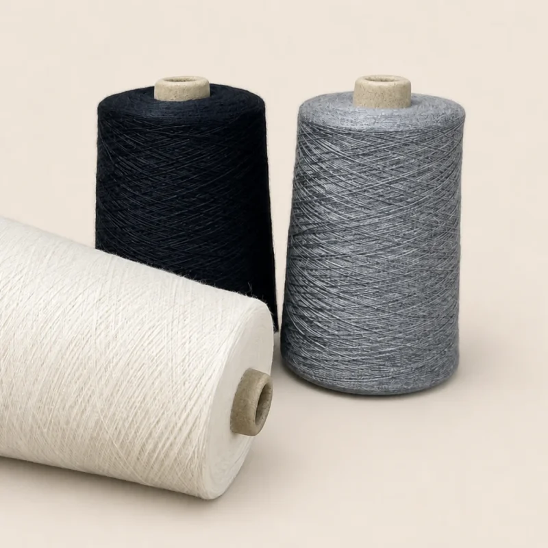 Màu trung tính của sợi Merino 28Nm/2 Sợi Merino 28Nm/2 màu trắng, đen và xám