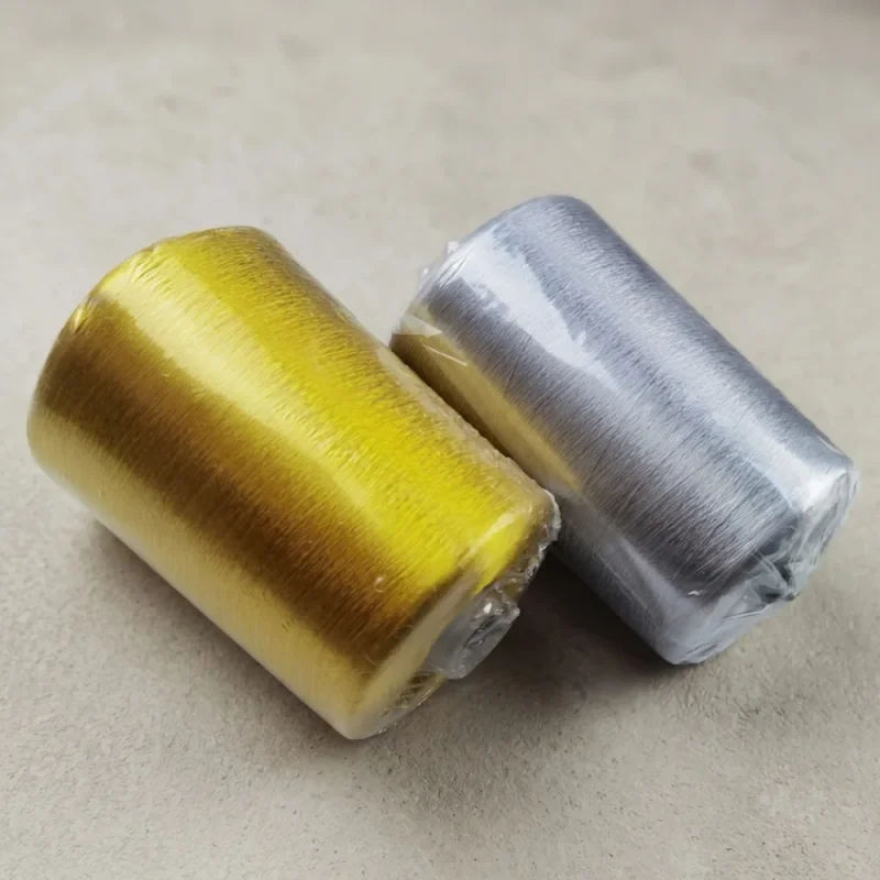 Sợi viscose filament 300D/1 màu vàng bạc Sợi viscose filament 300D/1 màu vàng và bạc cho trang trí