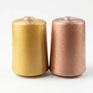 Sợi viscose filament 300D/1 màu vàng đồng Sợi viscose filament 300D/1 màu vàng đồng bóng sáng