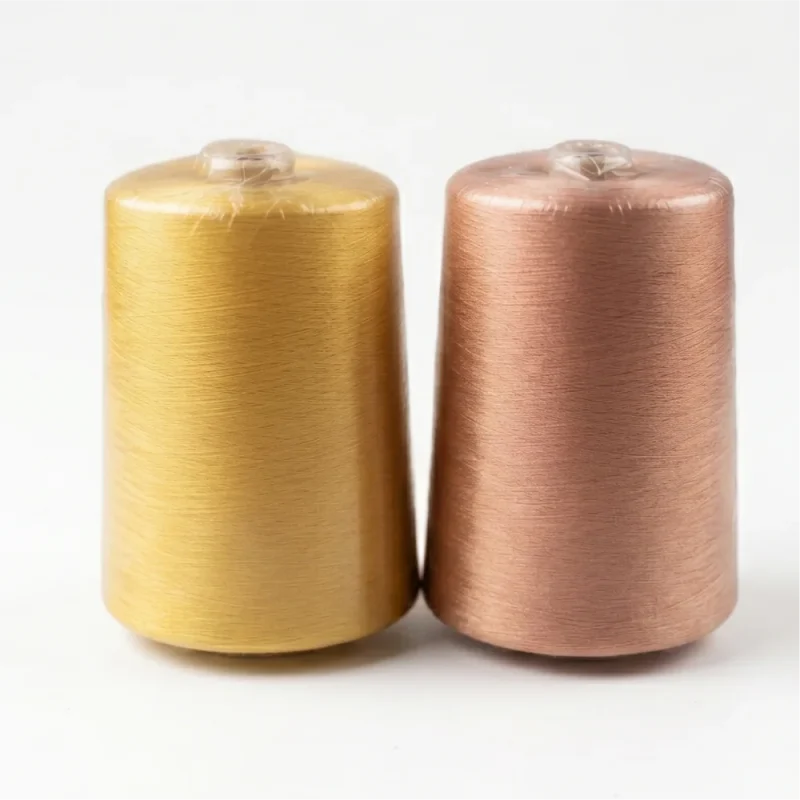 Sợi viscose filament 300D/1 màu vàng đồng Sợi viscose filament 300D/1 màu vàng đồng bóng sáng