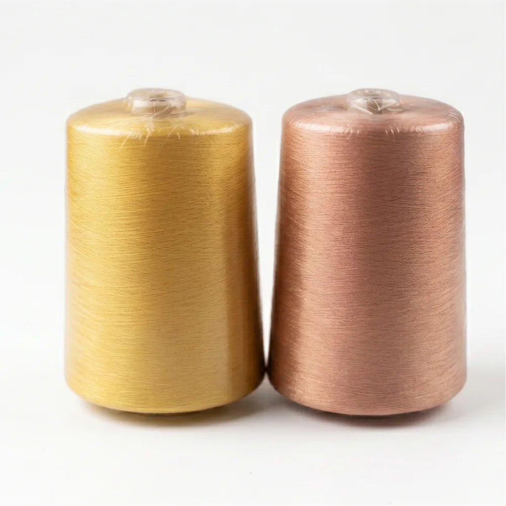 Sợi viscose filament 300D/1 màu vàng đồng bóng sáng