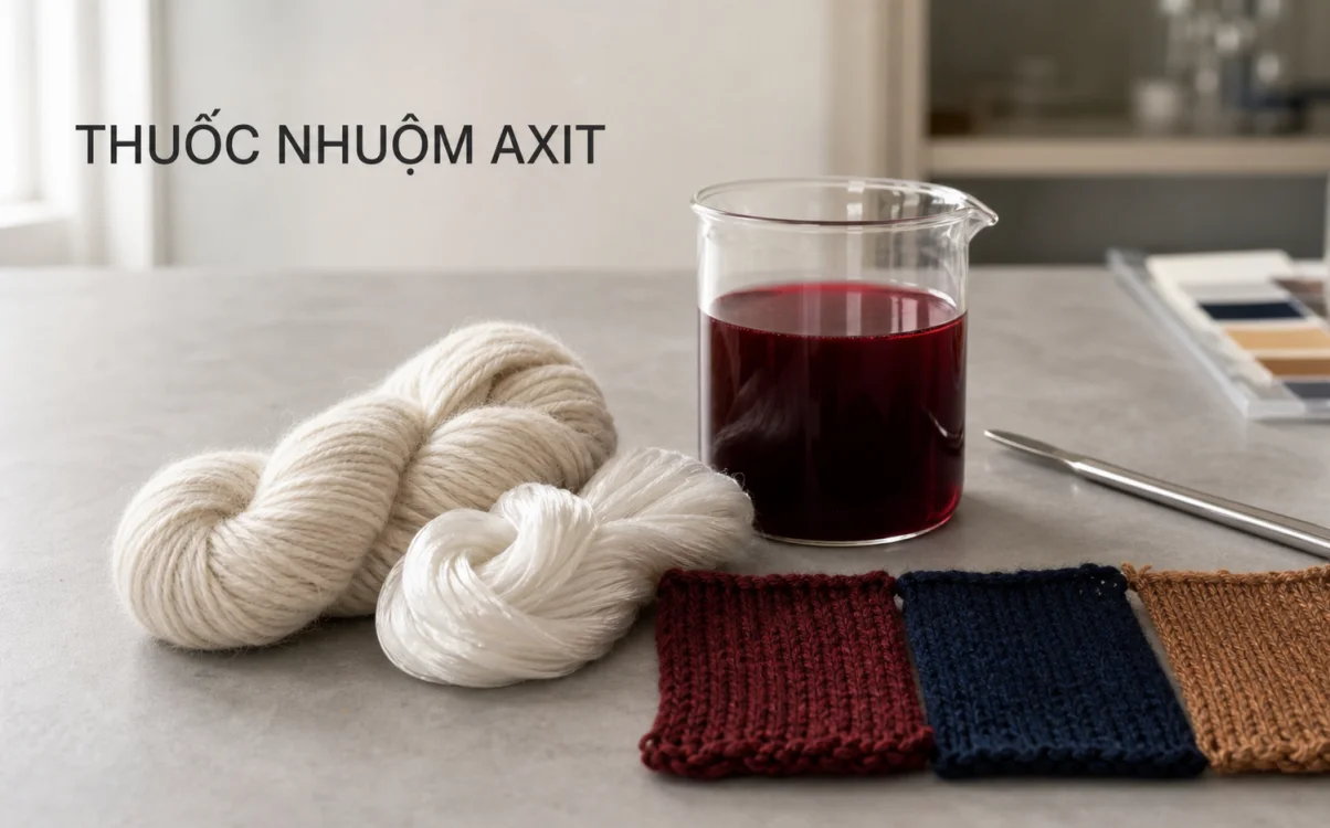 Thuốc nhuộm axit dùng để nhuộm sợi len và nylon