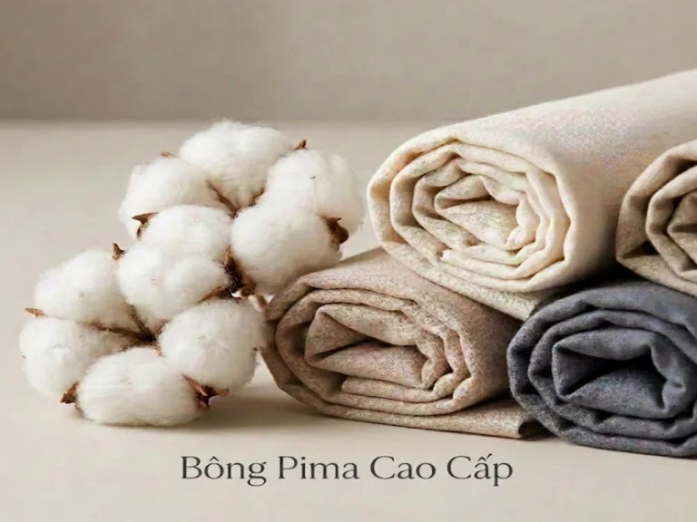 Bông Pima cao cấp và các cuộn vải cotton màu trung tính mềm mại