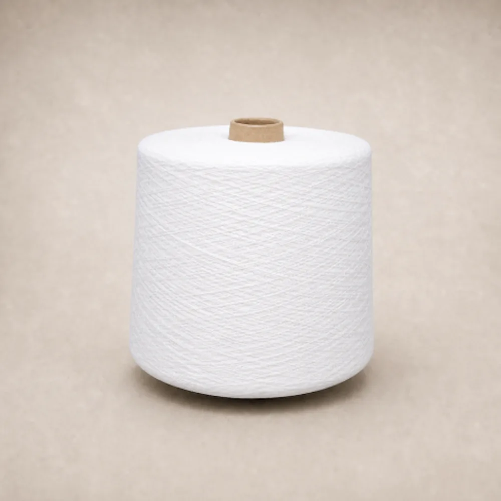Cone sợi cotton Ne 21s/1 màu trắng cho dệt tất