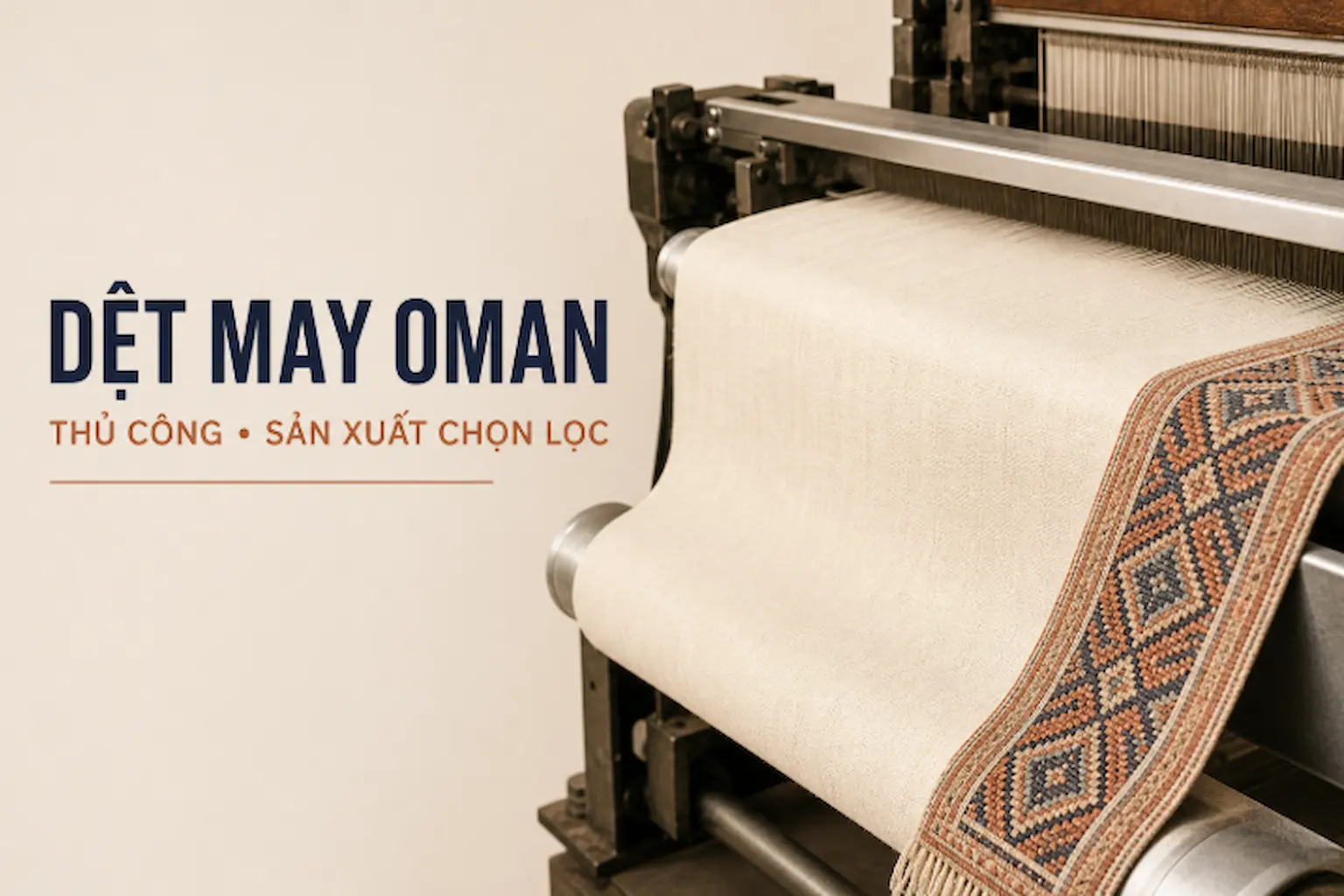 Ngành dệt may Oman với máy dệt công nghiệp và vải thủ công truyền thống