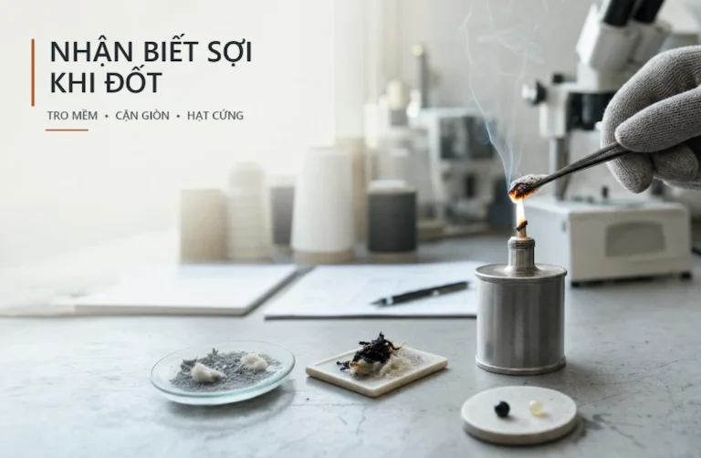 Nhận biết sợi bằng phương pháp đốt trong phòng kiểm nghiệm dệt may