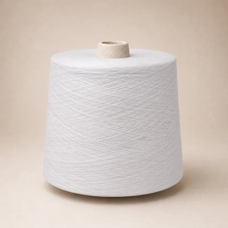 Ống sợi cotton 100% Ne 321 màu trắng Ống sợi cotton 100% Ne 32/1 màu trắng quấn cone