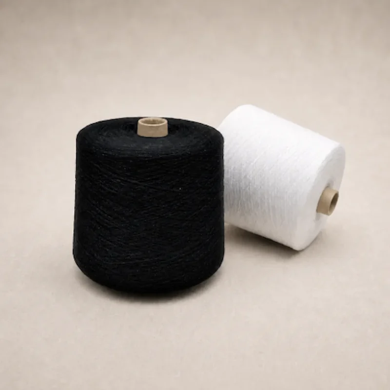 Sợi cotton Ne 21s1 màu đen và trắng Cone sợi cotton Ne 21s/1 màu đen và trắng cho máy dệt tất