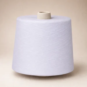 Sợi cotton mercerized cho tất 4s–100s màu trắng Cone sợi cotton mercerized cho tất 4s–100s màu trắng trên nền sáng