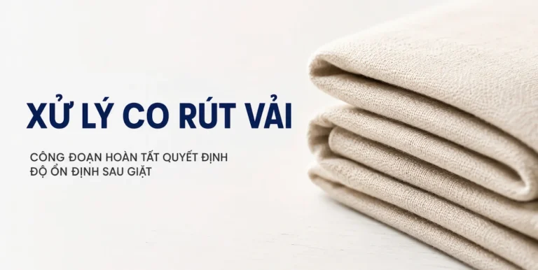 Xử lý co rút vải giúp vải cotton ổn định kích thước sau giặt