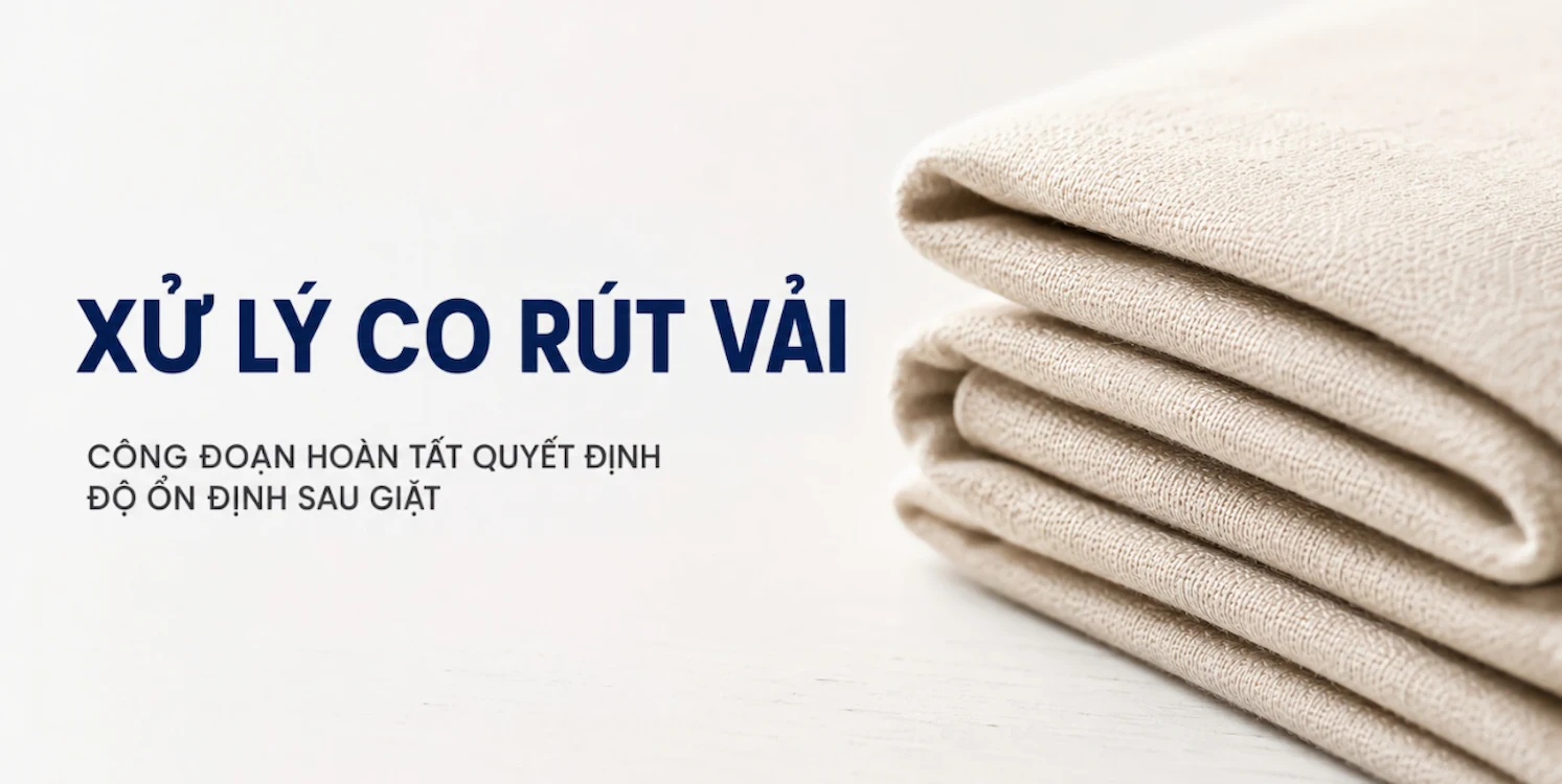 Xử lý co rút vải giúp vải cotton ổn định kích thước sau giặt