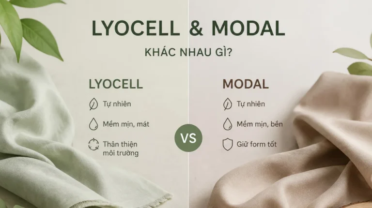 So sánh Lyocell và Modal về tên xơ, bề mặt và tiêu chí chọn vật liệu