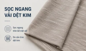 Sọc ngang trên bề mặt vải dệt kim co giãn