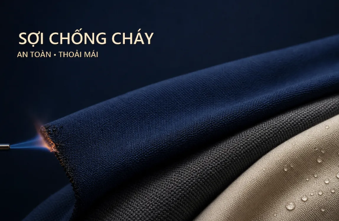 Vải dệt từ sợi chống cháy trong thử nghiệm ngọn lửa nhỏ