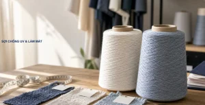 Cone sợi chống UV và làm mát cùng mẫu vải dệt kim