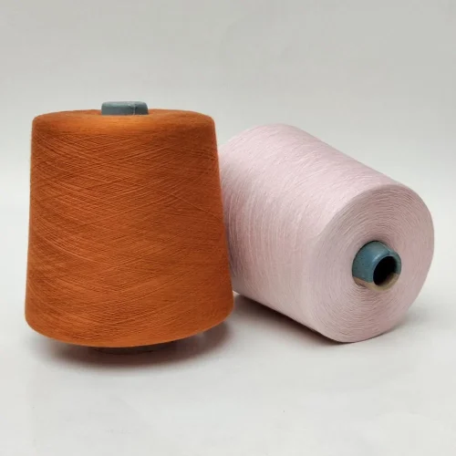 Sợi cotton mercerized 80S màu cam và hồng Sợi cotton mercerized 80S màu cam và hồng dạng cone