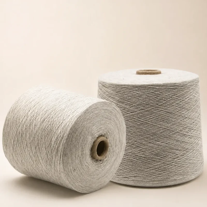 Sợi cotton mercerized 80S màu trắng dạng cone Sợi cotton mercerized 80S màu trắng dạng cone