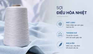 Sợi điều hòa nhiệt dùng cho vải dệt kim, hỗ trợ cân bằng nhiệt và tạo cảm giác dễ chịu khi mặc