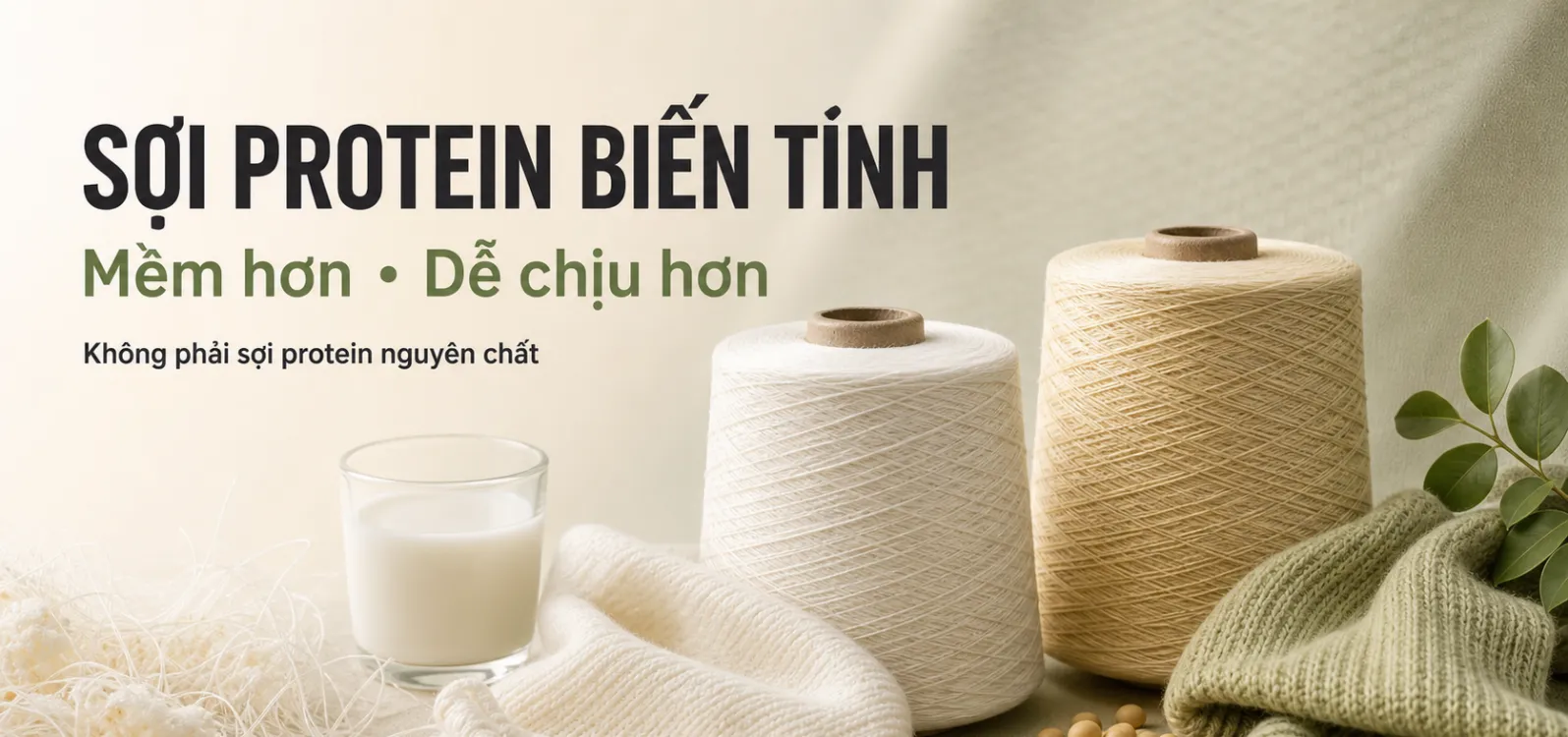 Sợi protein biến tính từ sữa và đậu nành