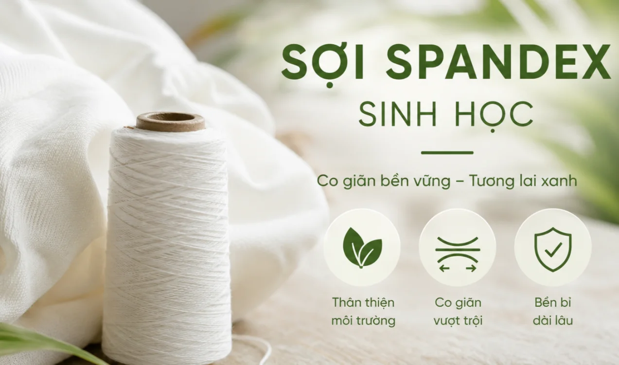 Sợi spandex sinh học dùng cho vải dệt kim co giãn bền vững
