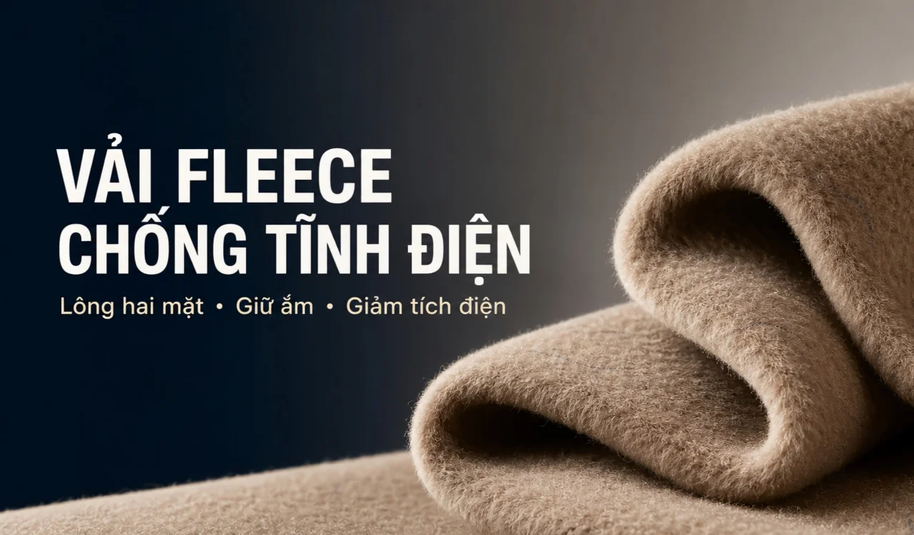 Vải fleece chống tĩnh điện với bề mặt lông hai mặt