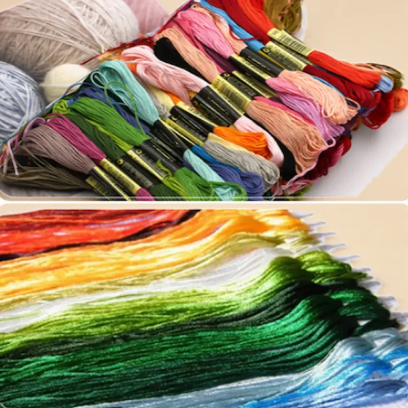 Bảng màu sợi cotton mercerized JC60S1 Các mẫu sợi cotton mercerized nhiều màu dùng để duyệt màu dệt kim và dệt thoi