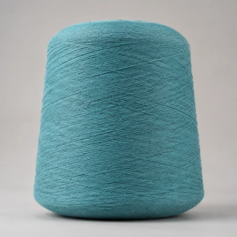 Cone sợi cotton chải kỹ Ne30/1 nhuộm màu xanh nhạt