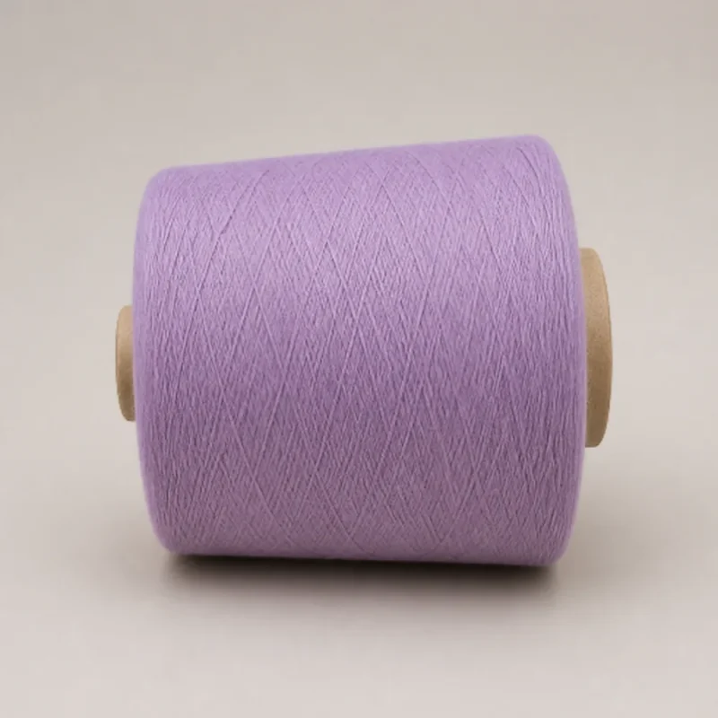 Cone sợi cotton chải kỹ nhuộm màu Ne 322 màu tím Cone sợi cotton chải kỹ nhuộm màu Ne 32/2 màu tím