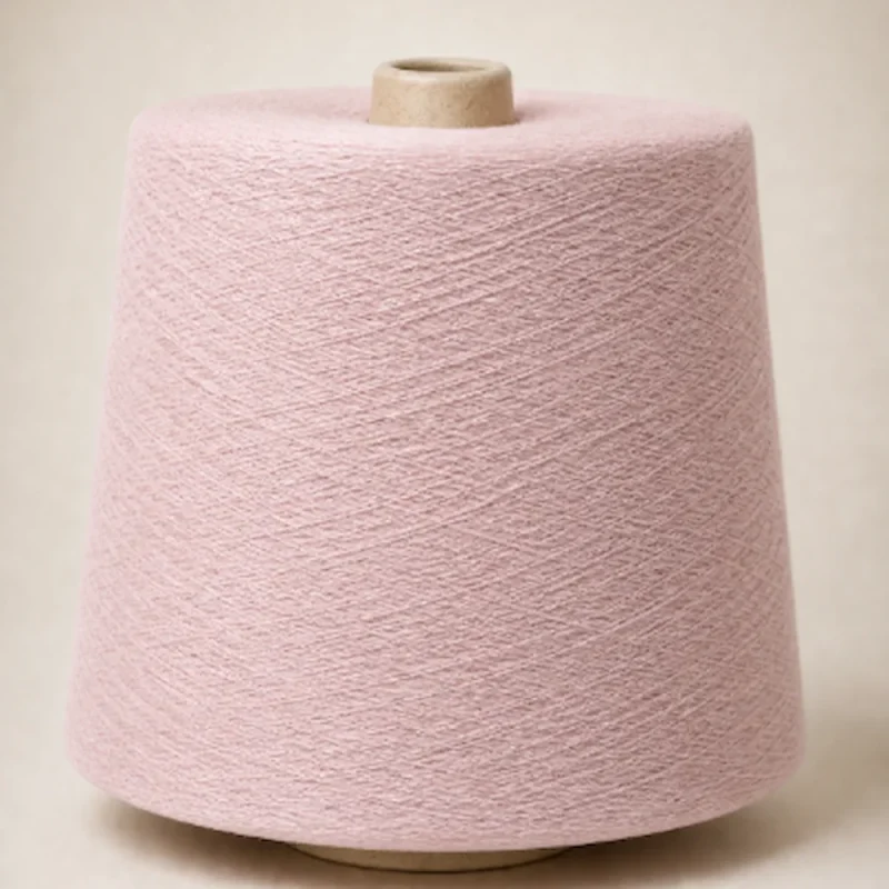 Cone sợi cotton mercerized JC60S1 màu hồng nhạt Cone sợi cotton mercerized JC60S/1 màu hồng nhạt dạng cone