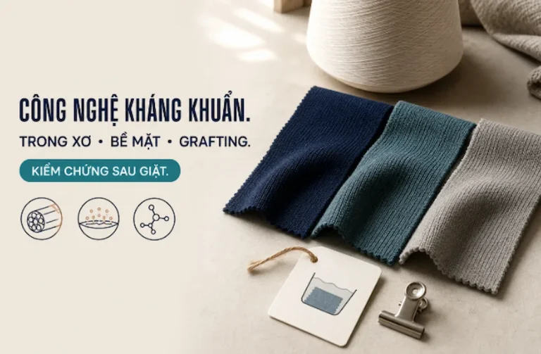 Ba hướng công nghệ kháng khuẩn trên sợi và vải dệt kim