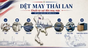 Sơ đồ ngành dệt may Thái Lan từ sợi đến xuất khẩu ASEAN