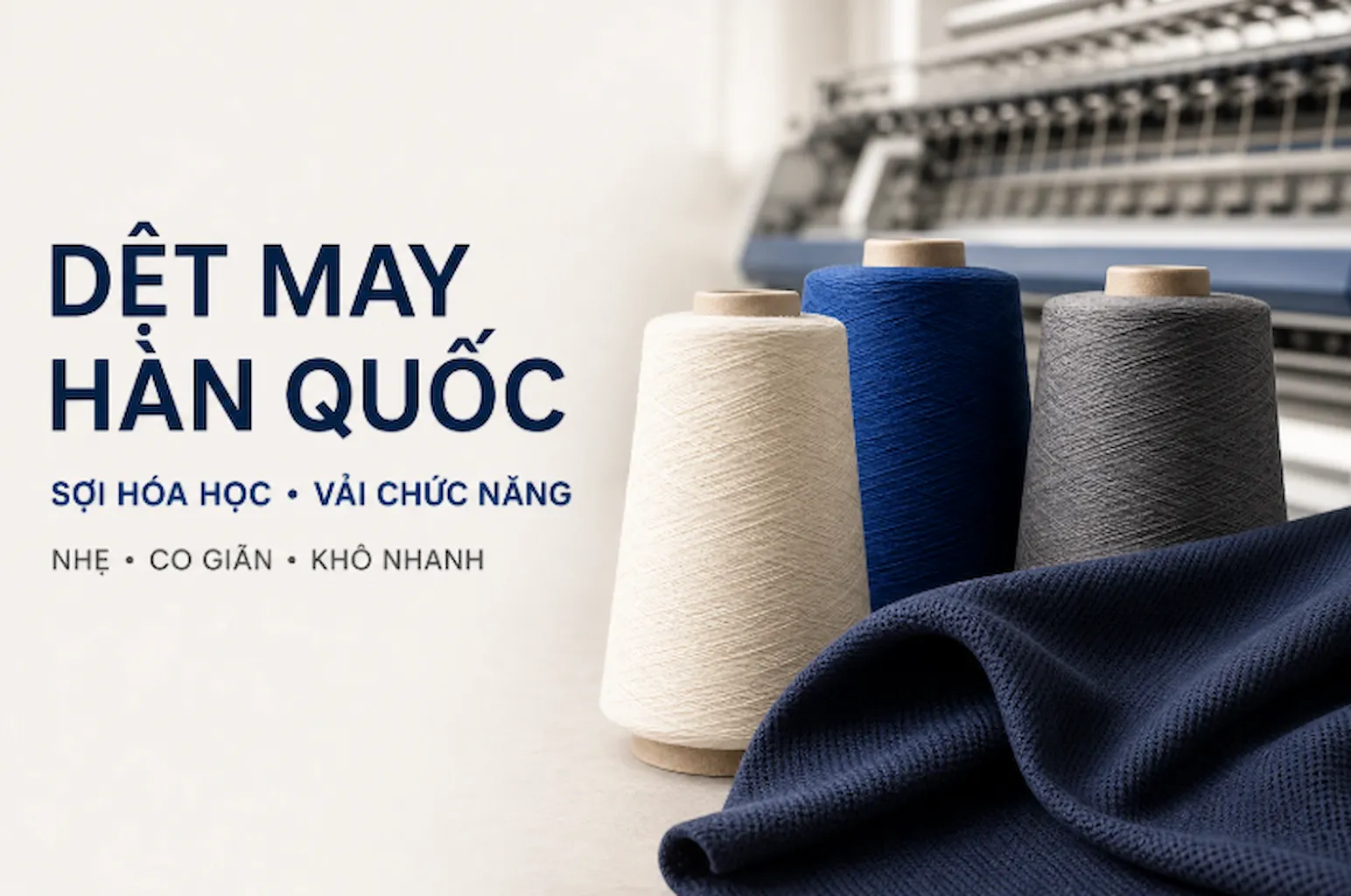 Sợi hóa học và vải chức năng trong ngành dệt may Hàn Quốc